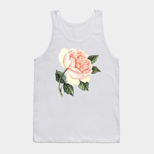 Elegant watercolor Rose Tank Top